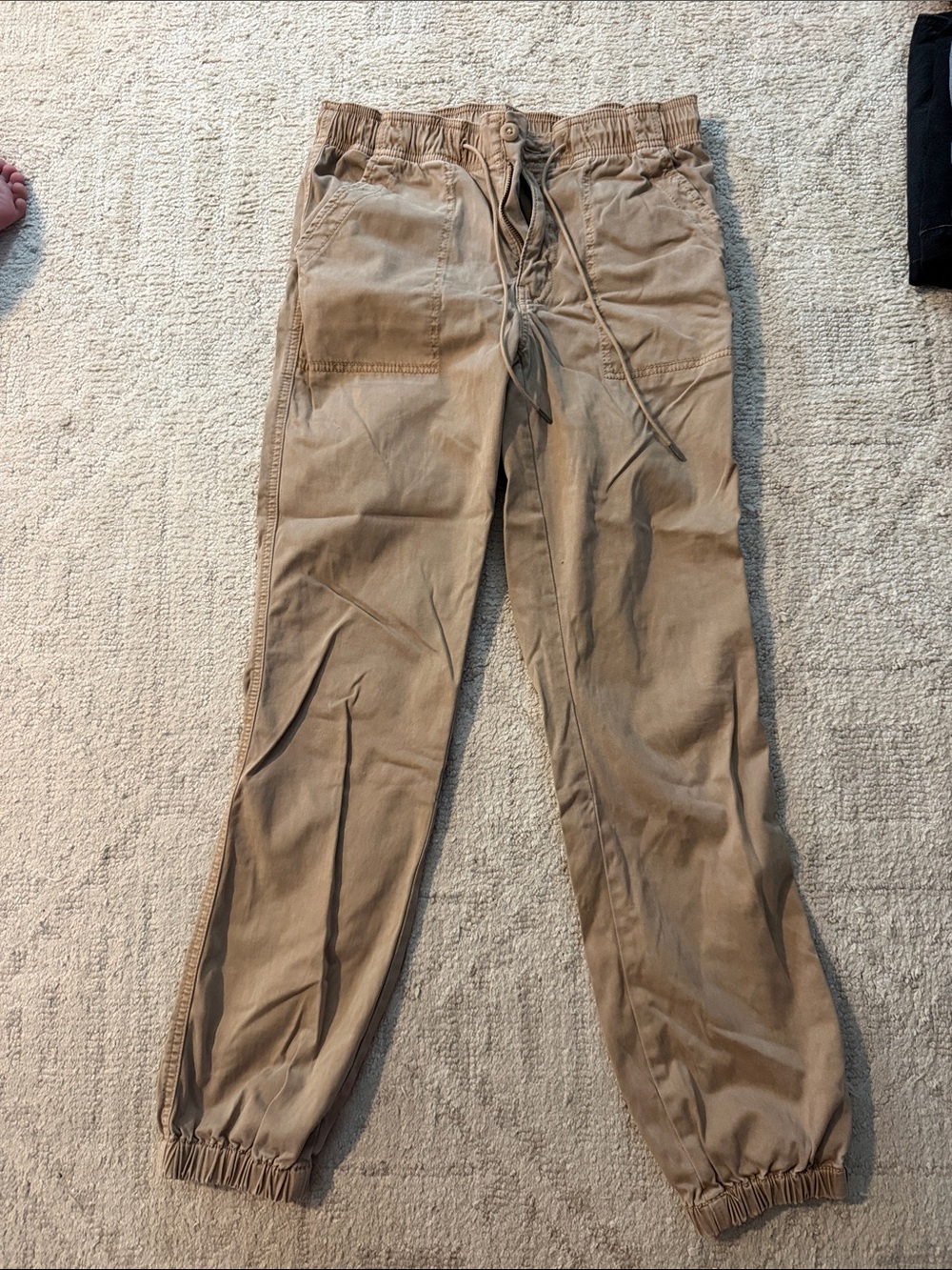 American Eagle Outfitters Tan Drawstring Jogger Pants
